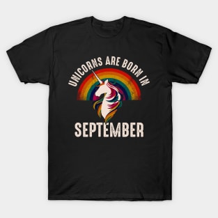 Unicorns Are Born In September T-Shirt